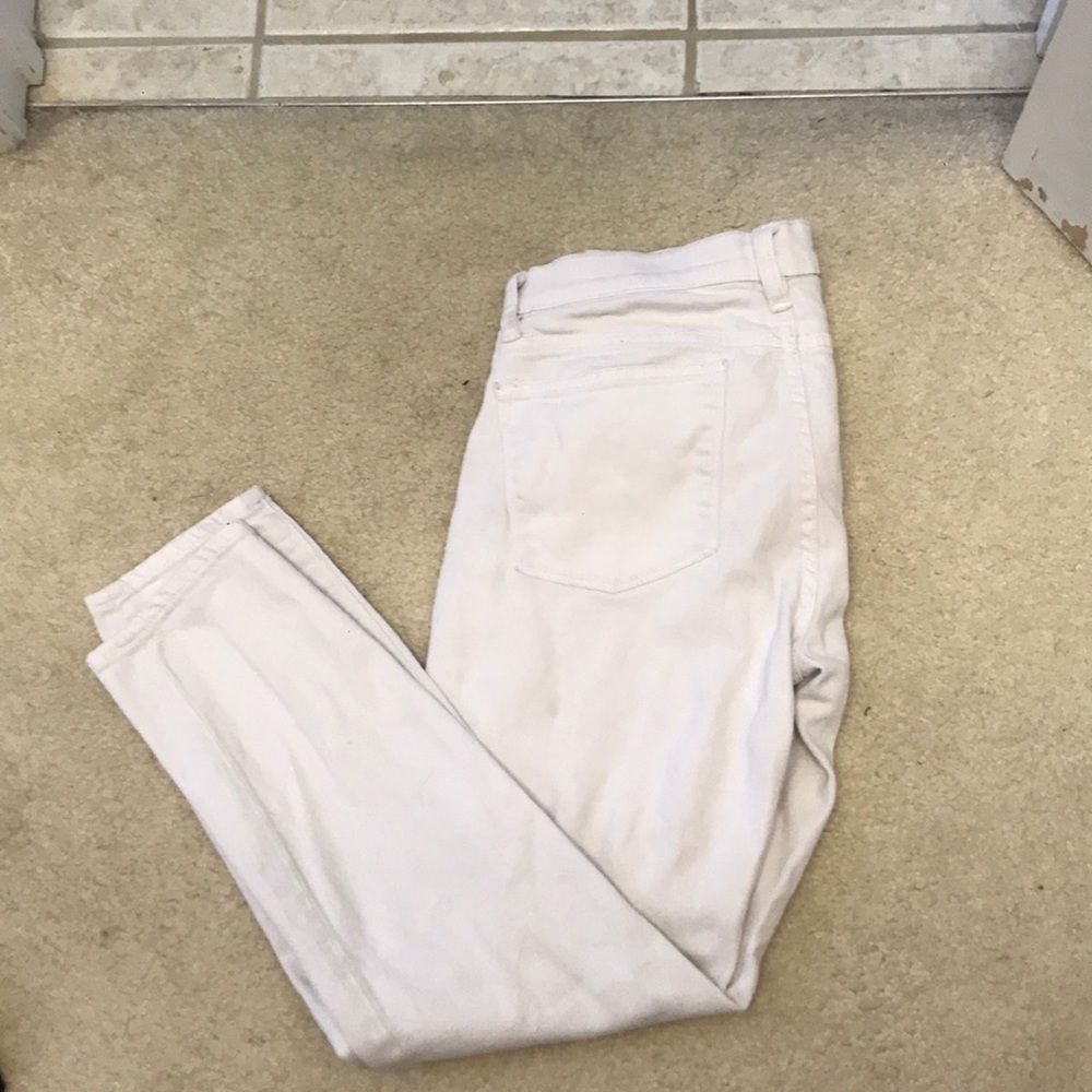 Cute white skinny stretch j crew white jeans